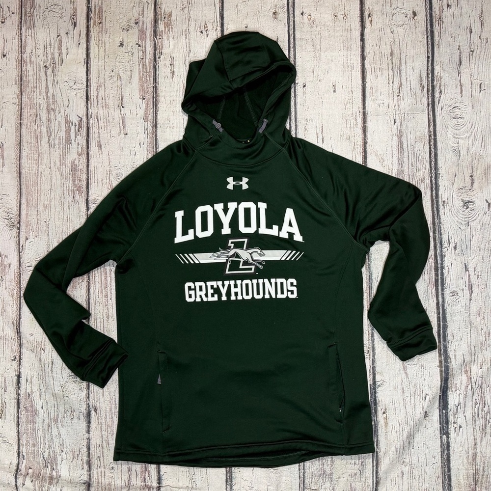 Loyola Greyhounds Green Under Armour Athletic Hoodie Pullover Sweatshirt